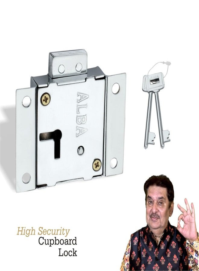 Alba Cup Board Lock with 2 Milled Keys Built-in Protection Single Action Locking Rust Proof Mechanism Lock,3 inch - Image 4